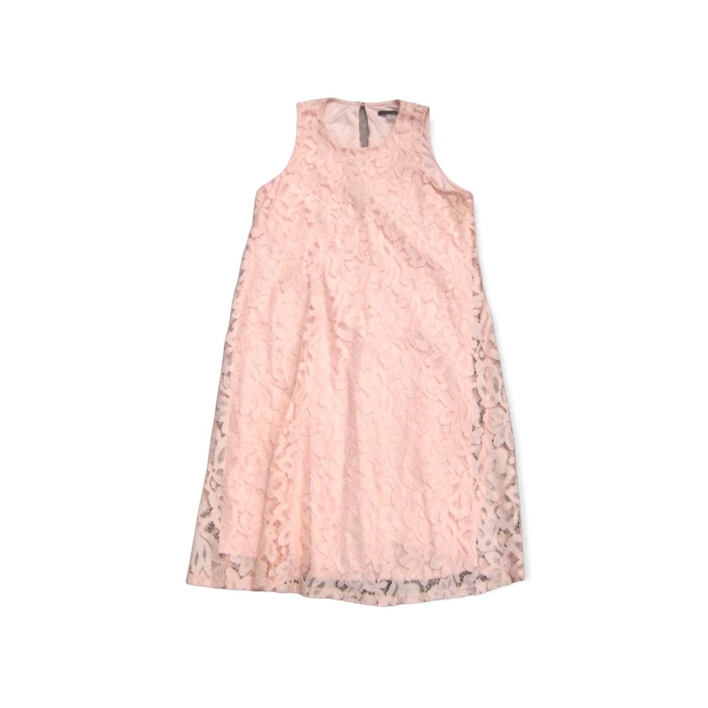 Peach Lace A-Line Dress